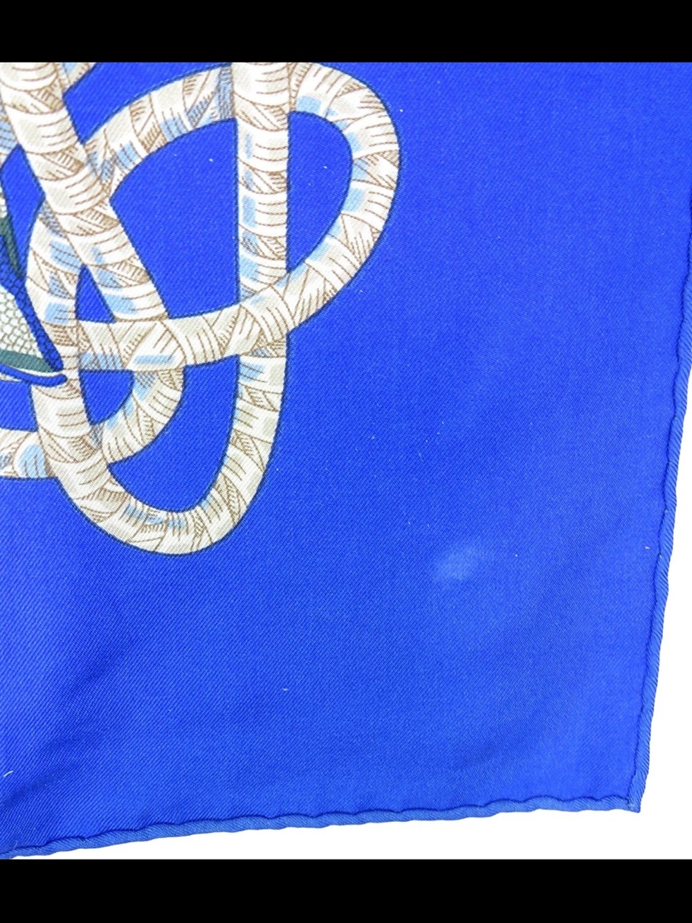 Hermes Blue Multicolor Fish Print Silk Scarf - Picture 7 of 13